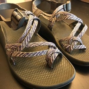 Grey/Purple Chacos 9-wide